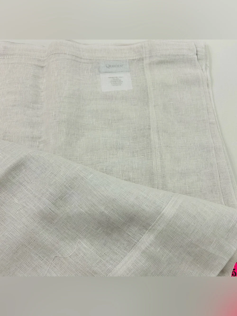 NWT QUINCE Set Of 2 48x108 European Linen Sheer Curtains Cloud 8642